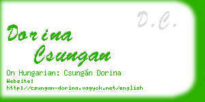 dorina csungan business card