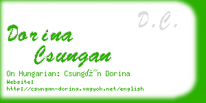 dorina csungan business card